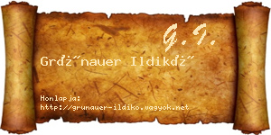 Grünauer Ildikó névjegykártya