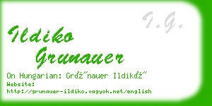 ildiko grunauer business card